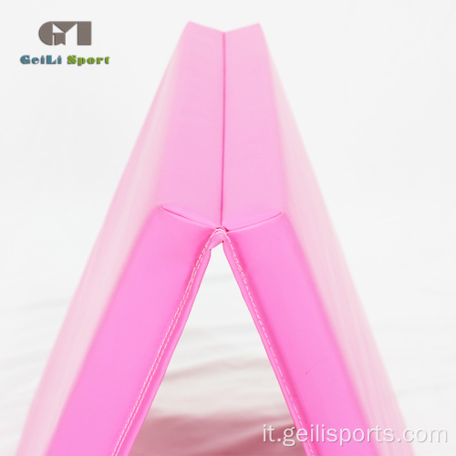 Tappetino da palestra spesso in PVC rosa morbido da gioco